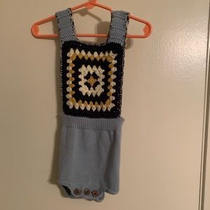 Baby knit romper
